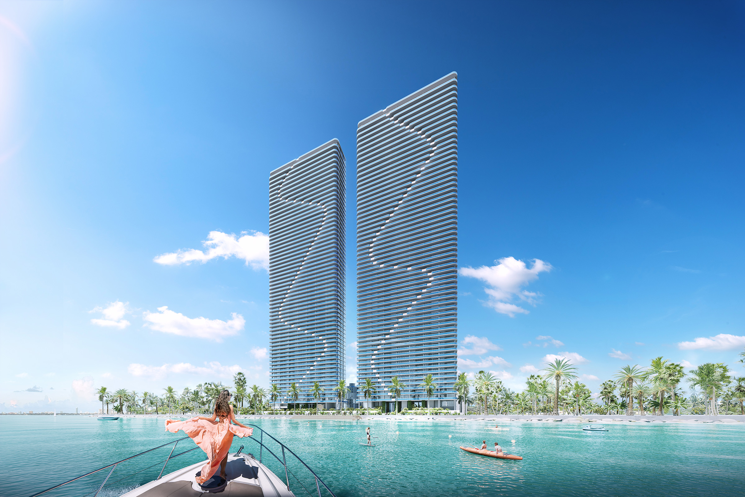 Aria Reserve is a 62-story twin tower condo project located in the bayfront neighborhood of Edgewater in Miami, Florida.